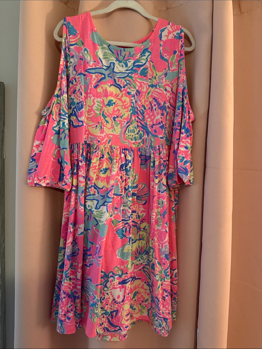 Lilly Pulitzer Girls Cold Shoulder Dress XL